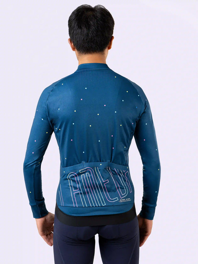 ダスクメン サーマルサイクリングジャージ - ブルードット