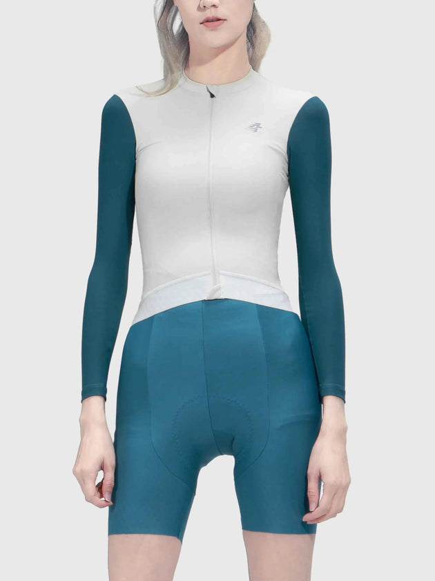 Ethereal Woman Cycling Jersey Long Sleeve - Cloud Blend