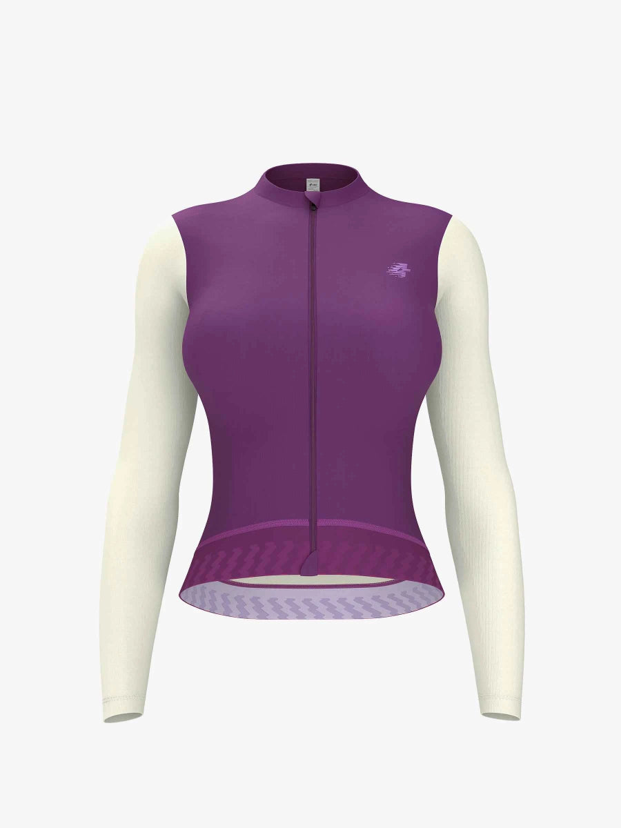 Lila LAMEDA ethereal cykelväst med helängdad dragkedja ärmlös design och diskret bröstlogotyp för cykling