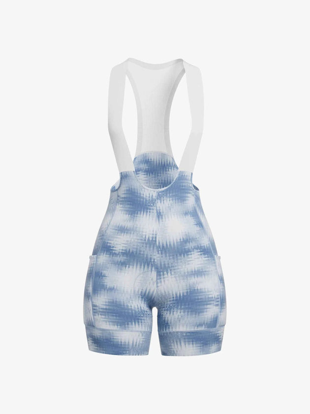 Floral Frau Radfahren Bib Shorts - Tinte blau