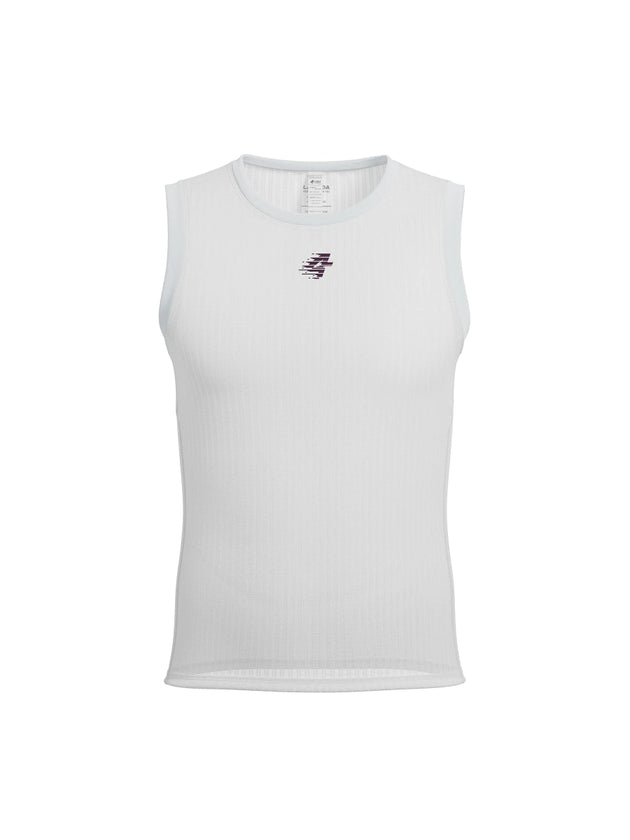 Flow white men cycling base layer vest