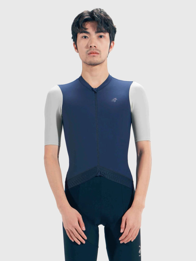 Flutter Herren-Radtrikot – Blau-Mix