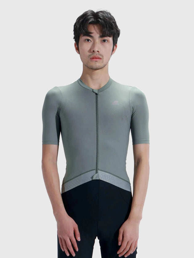 Flutter Men Cycling Jersey - Gray Olive