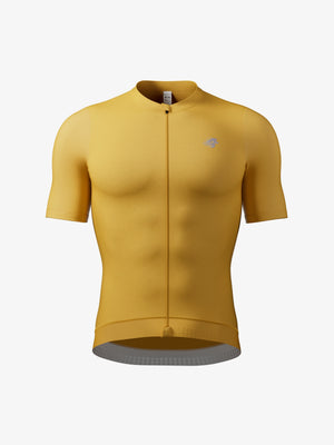 Flutter banana yellow men short sleeve cycling jersey