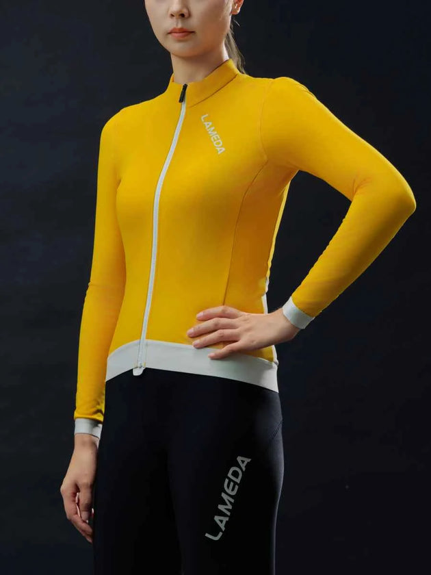 Freeze Damen Fleece-Thermo-Trikot – Gelb