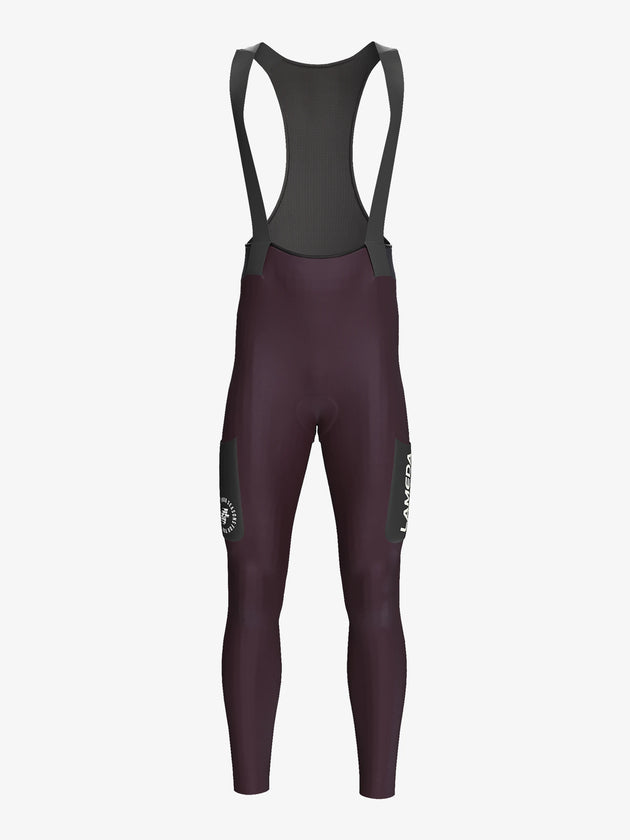 Culotte con tirantes Pro Thermal Fleeced Hombre S441 - Morado Negro
