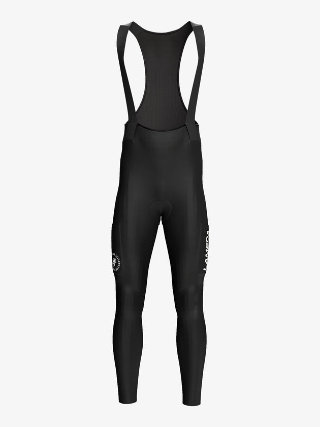 Culotte con tirantes Pro Thermal Fleeced para hombre S441 - Negro