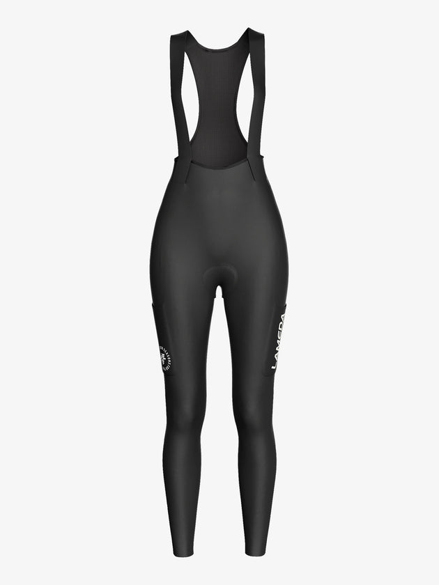 Pro Collant à bretelles thermique molletonné pour femme S469 - Noir