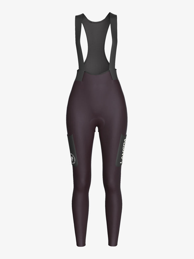 Pro Collant à bretelles thermique molletonné pour femmes S469 - Purple Black
