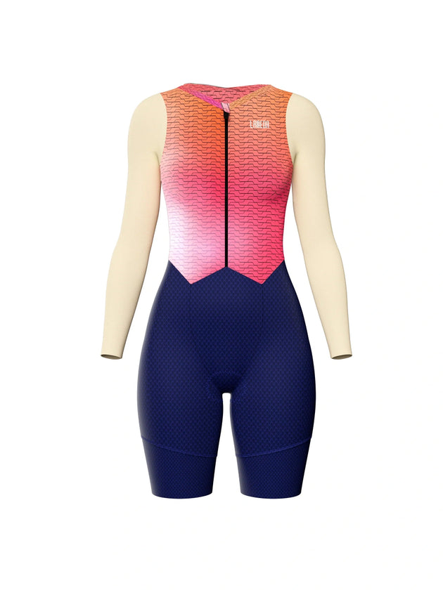Grace women cycling skinsuit gradient red