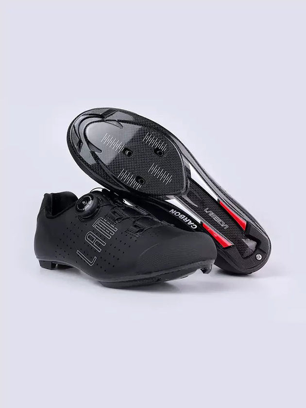 Hank Unisex Carbon Fiber Radfahren Stollenschuhe - Schwarz - Lameda