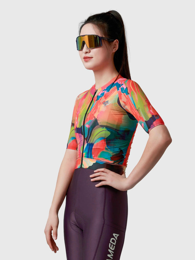 Hue Women Cycling Jersey - Smoky Red