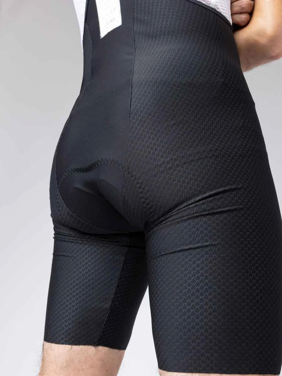 Kylin herrarnas svarta cykelhängbyxor med hållbar dragon scale-tyg, elastisk interface-chamois och UPF50+ solskydd