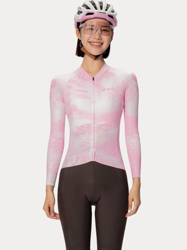 A*C Unisex Cycling Jersey LS - Caffeine Pink