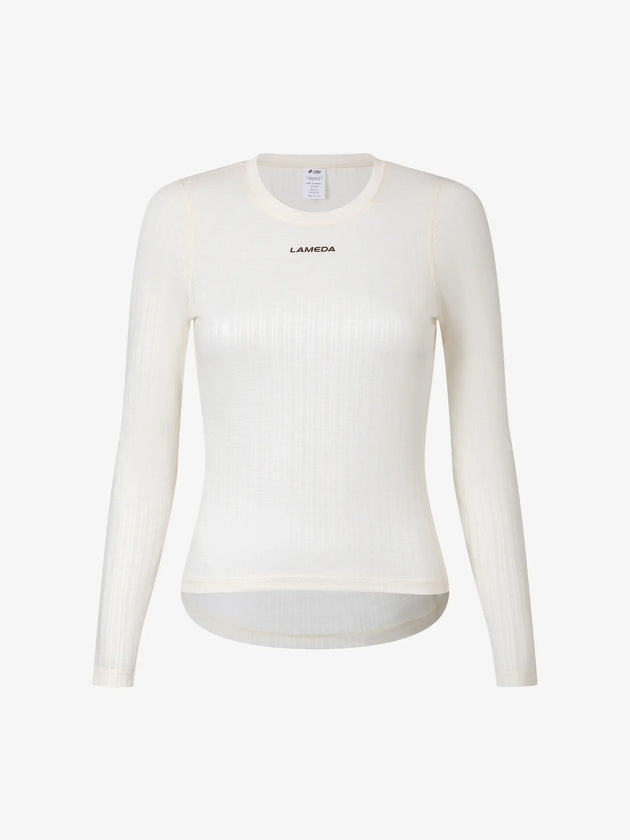 Lightweave Strato Base a Manica Lunga per Donna - Crema