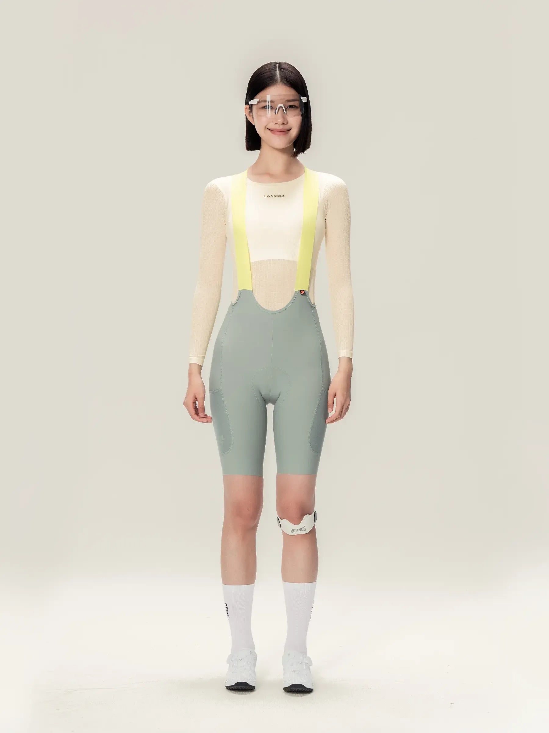 base layer rennrad damen LAMEDA CLOUDS Damen Fahrrad-Tanktop