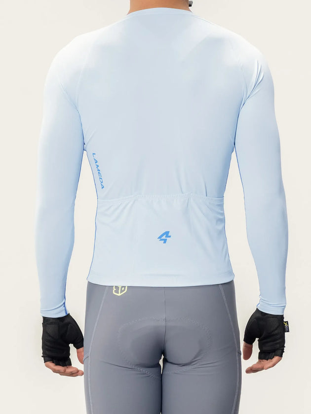 Camisa de Manga Larga Jersey Wind Chaser para Hombre - Azul