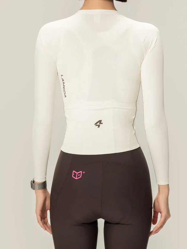 Jersey de manga larga Wind Chaser para mujer - Crema