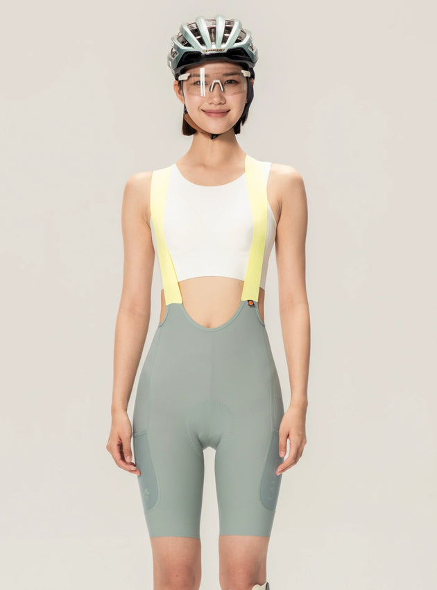 Lameda 21st Anniv. Special Women's Bib Shorts - Green