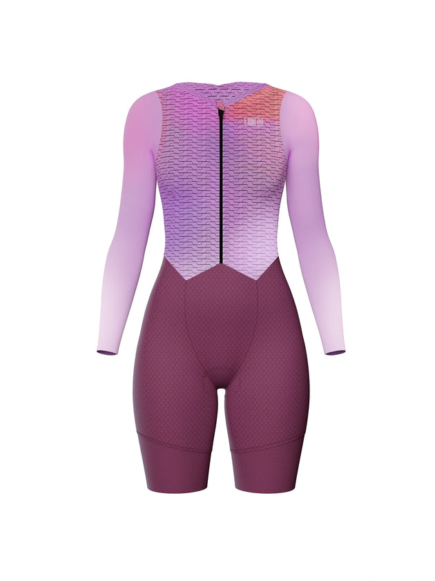 Grace women cycling skinsuit gradient purple