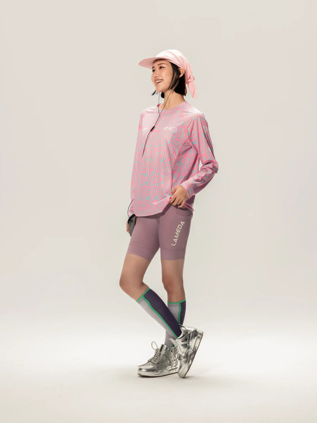 A x C Lightweight Cycling Long-Sleeve T-Shirt - Pink