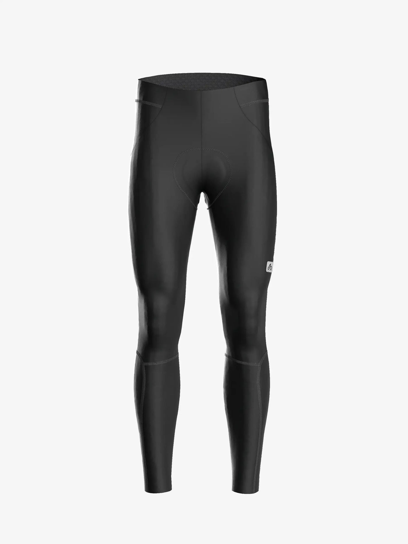 Svart LAMEDA elite herr termiska tights z060 med formpassande design och strukturerat midjeband med vit logotyp