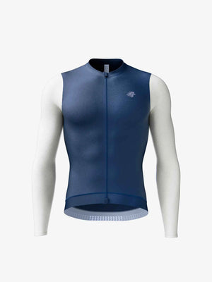 Navy blue sleeveless lameda freedom cycling jersey with subtle chest logo and textured hem for optimal performance