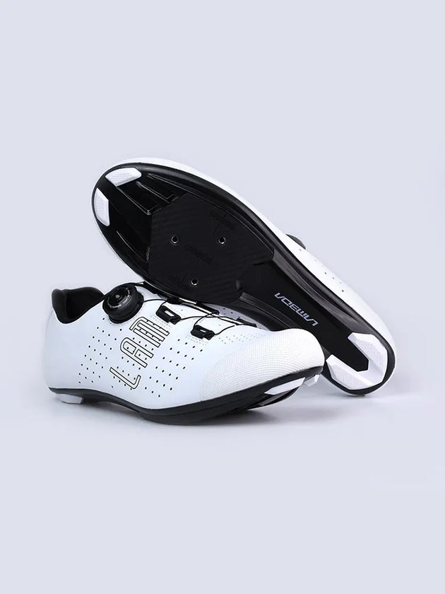 Hank Unisex Nylon Cycling Cleat Shoes - White
