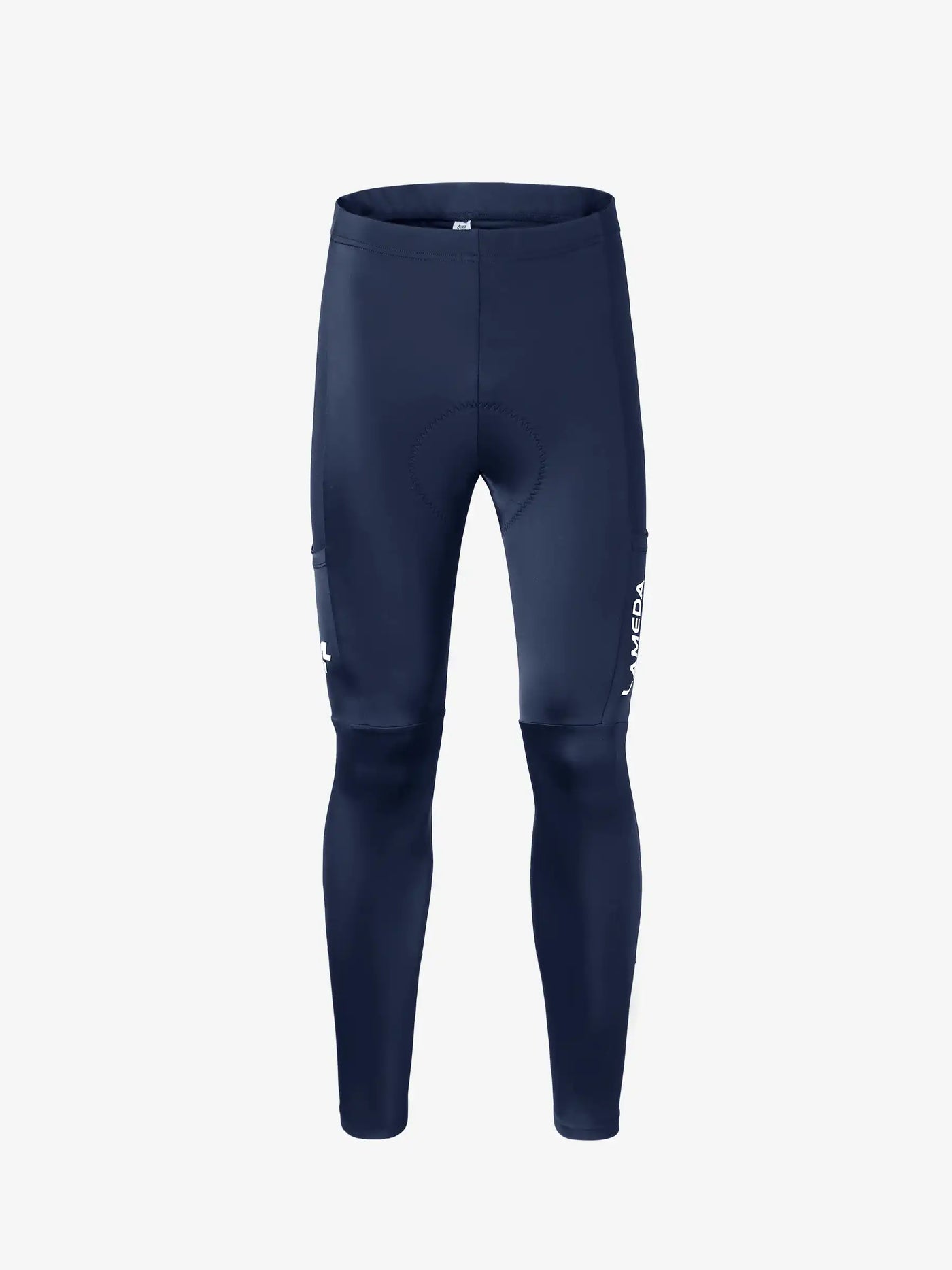 Marinblå LAMEDA 20th Anniv special herrarnas värmande cykeltights med elastisk gränssnittskonstruktion på låren och sidoficka