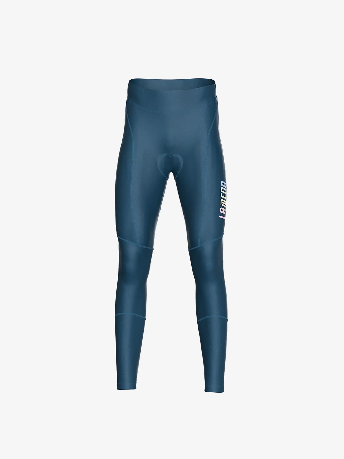Future men’s thermal tights in dark teal with padded seat and lambo branding ideal for early winter cycling