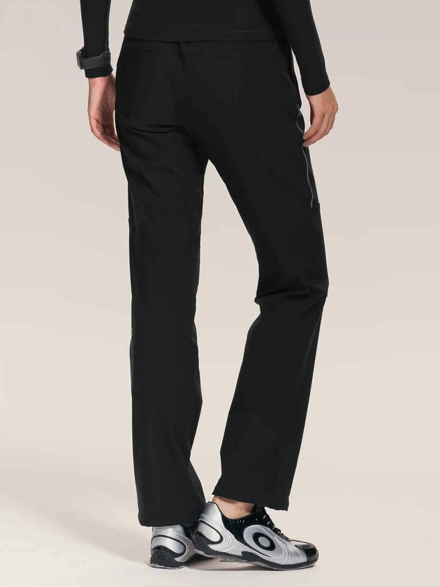 Thermische Cargohose für Damen ohne Polster – Schwarz