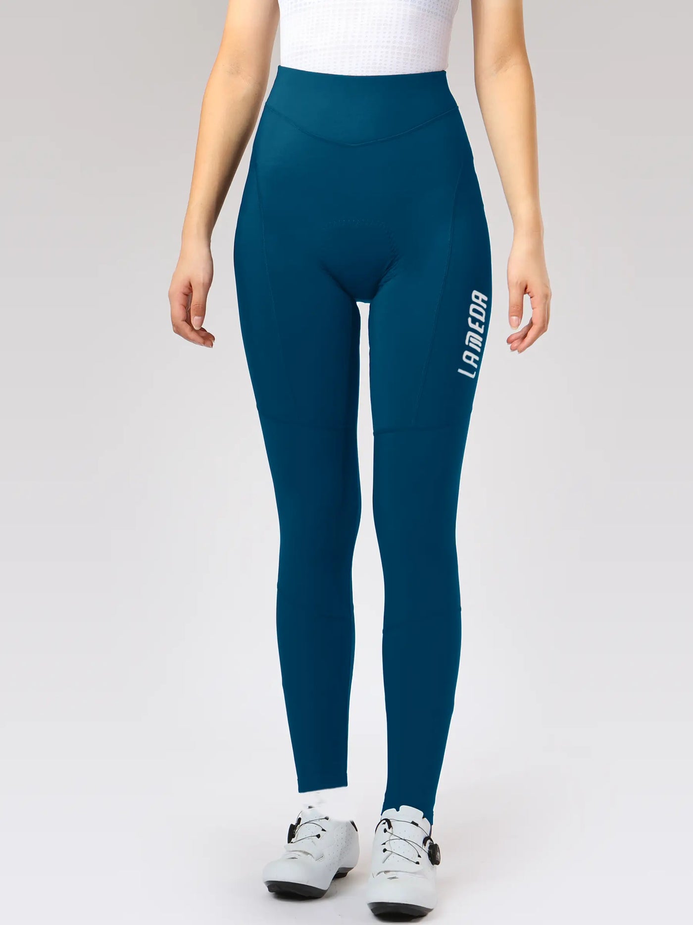 Sunset dam termiska tights i blågröna med högmidjad passform och lameora-märkning ideal för tidig vinteranvändning