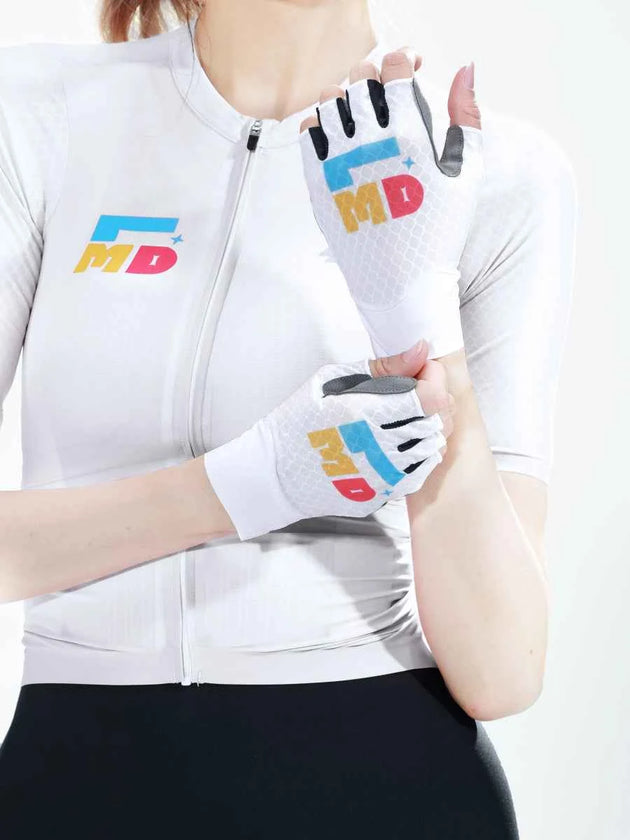 LMD Fahrradhandschuhe - Weiß
