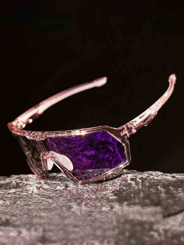 Gradient Photochromic Fahrrad-Sonnenbrille LS600 – Hellviolett