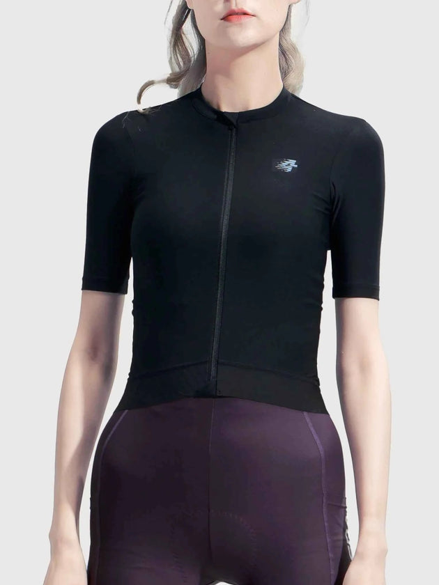 Melody Frau Radfahren Jersey - Schwarz