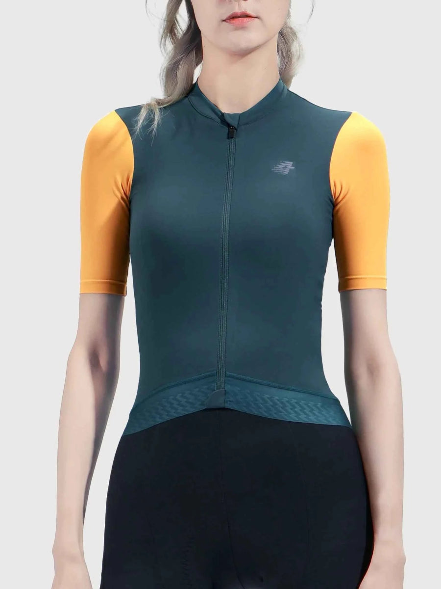 LAMEDA Melody Color-Block Cycling Jersey - Reflective, Quick-Dry