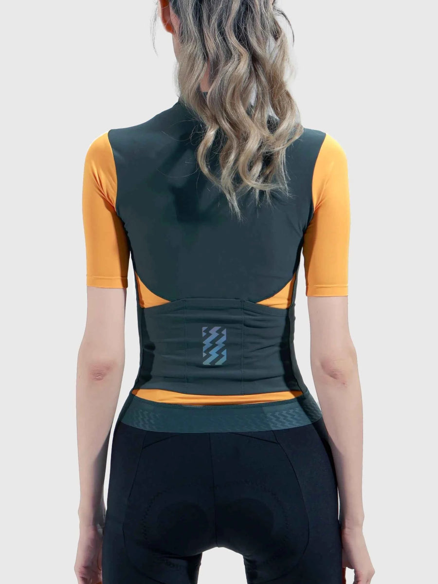 LAMEDA Melody Color-Block Cycling Jersey - Reflective, Quick-Dry