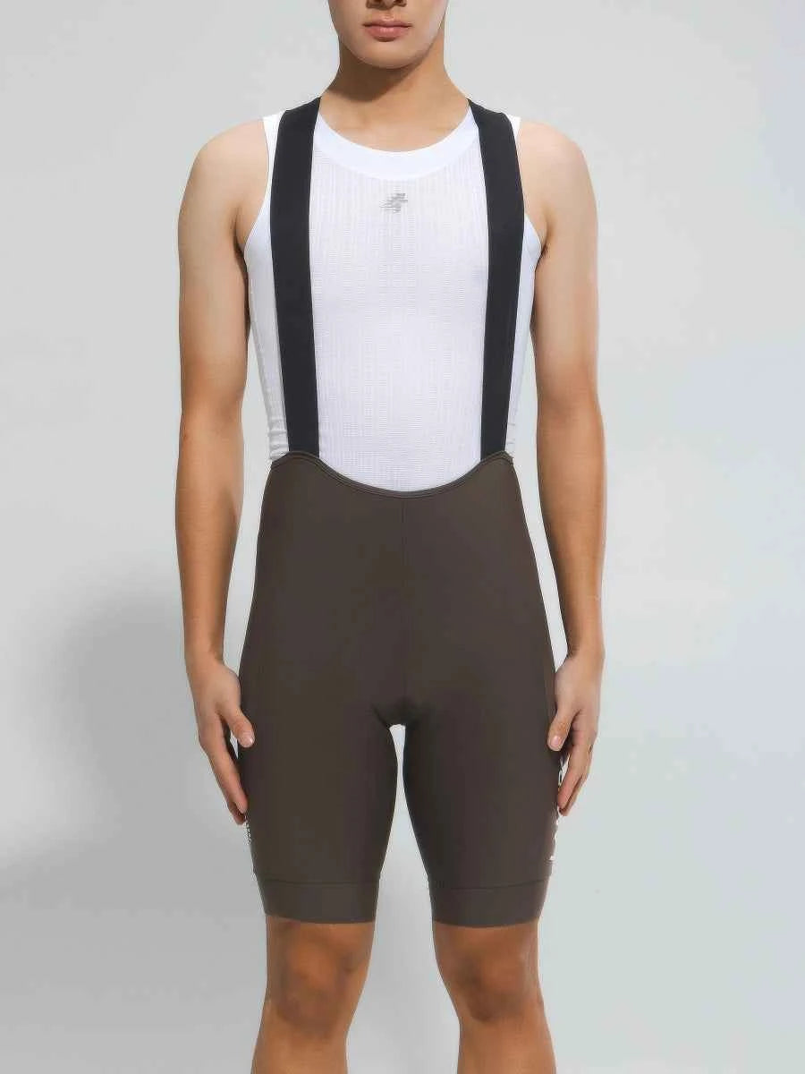 Men’s Basic bib shorts 2025SSZ518 khaki cycling bib shorts in black and olive green with breathable moisture-wicking fabric