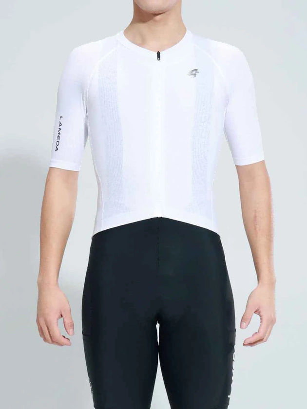 Herren-Basic-Radtrikot 2025SSXX558 — Weiß