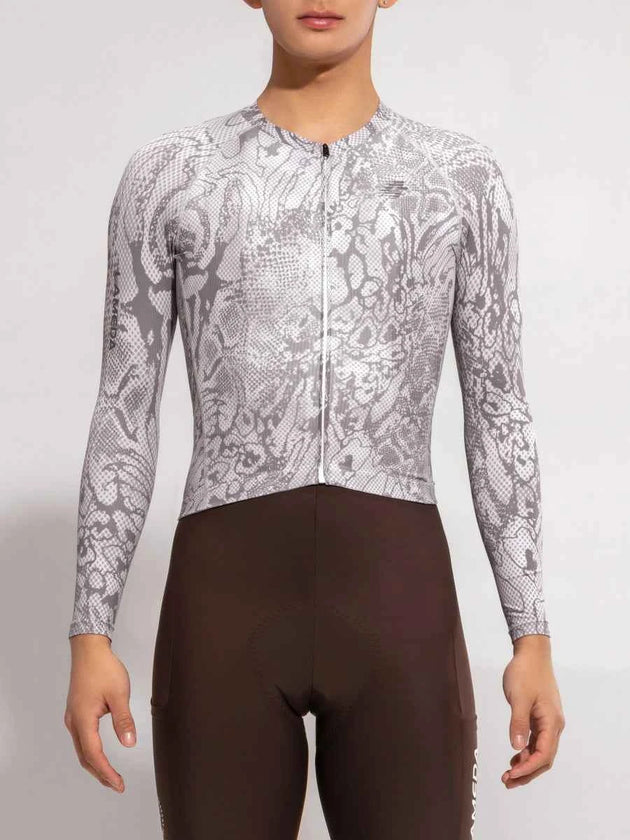 Men's Basic Cycling Jersey 2025SSXX590LS - Gray Snake