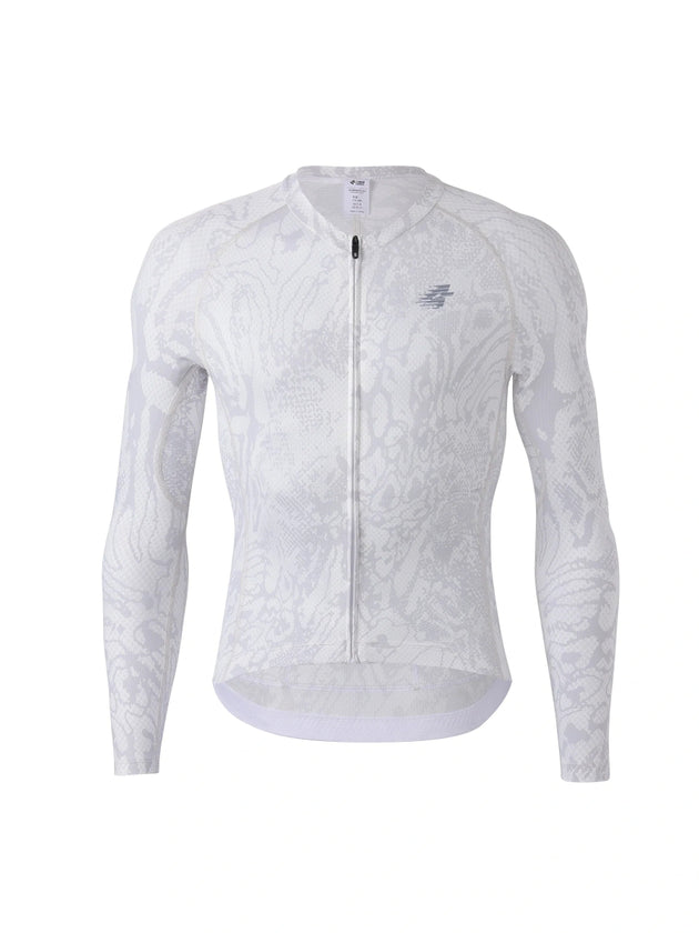Herren Basic Radfahren Jersey 2025SSXX590LS - Weiße Schlange - Lameda