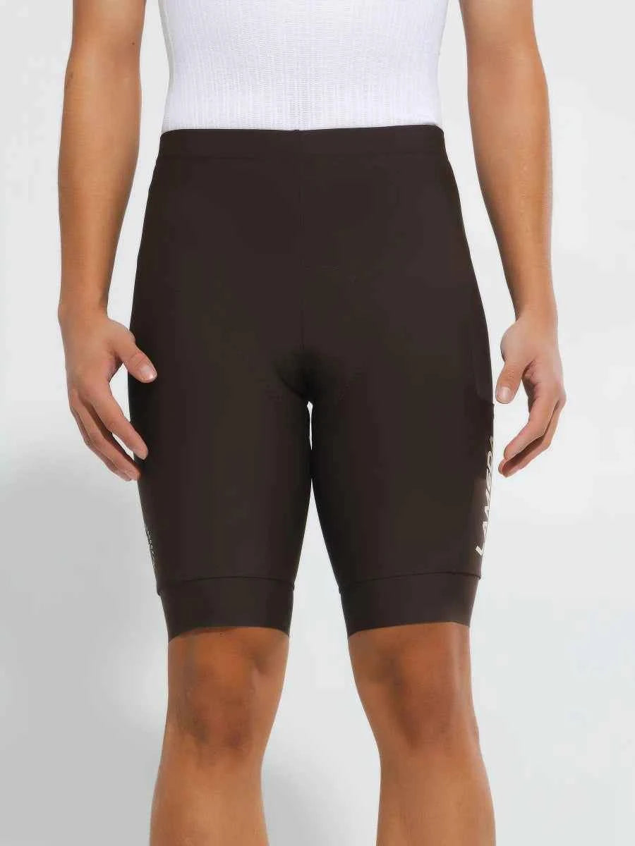 Herrars basshorts Z595 i svart med tät passform, diskret vit märkning och fukttransporterande tyg för cykling