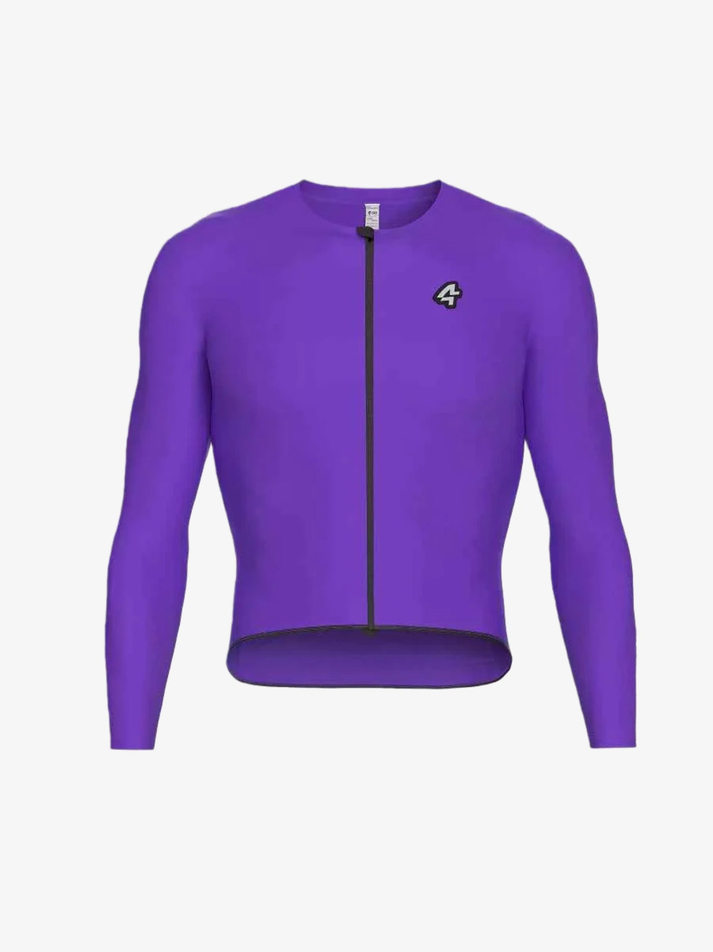 Livfärgad lila LAMEDA polar night herr fleecefodrad termisk cykeltröja med långa ärmar svart blixtlås och diskret logotyp på bröstet