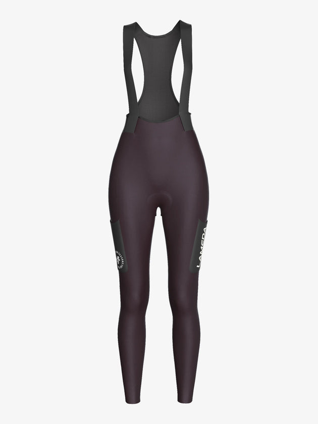 Culotte térmico con tirantes Pro para mujer S469 - Morado Negro - Lameda