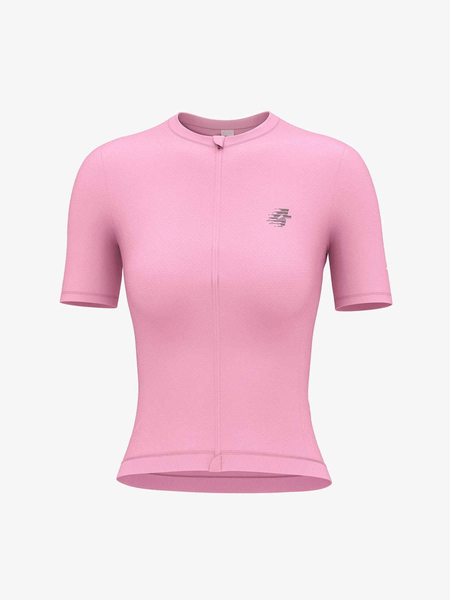 LAMEDA quill dams cykeltröja i prism rosa är en rosa kortärmad modell med subtil logotyp på bröstet