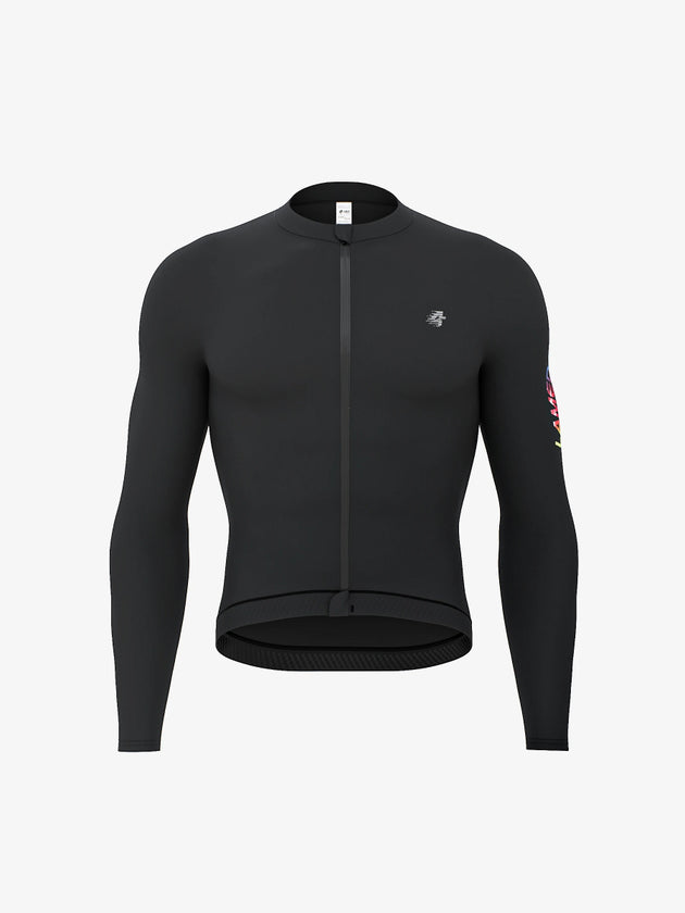 maillot ciclismo manga larga negro realm para hombre