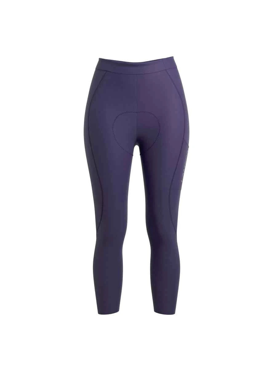 LAMEDA Release mörklila damcykeltights med stoppad sadelzon och diskreta sömmar utformade för komfort och prestanda