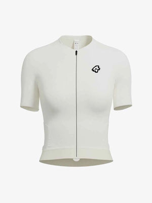 Ripple Dream women’s cycling jersey in cream with black zipper, subtle logo, and anti-slip hem for lameda azure dream