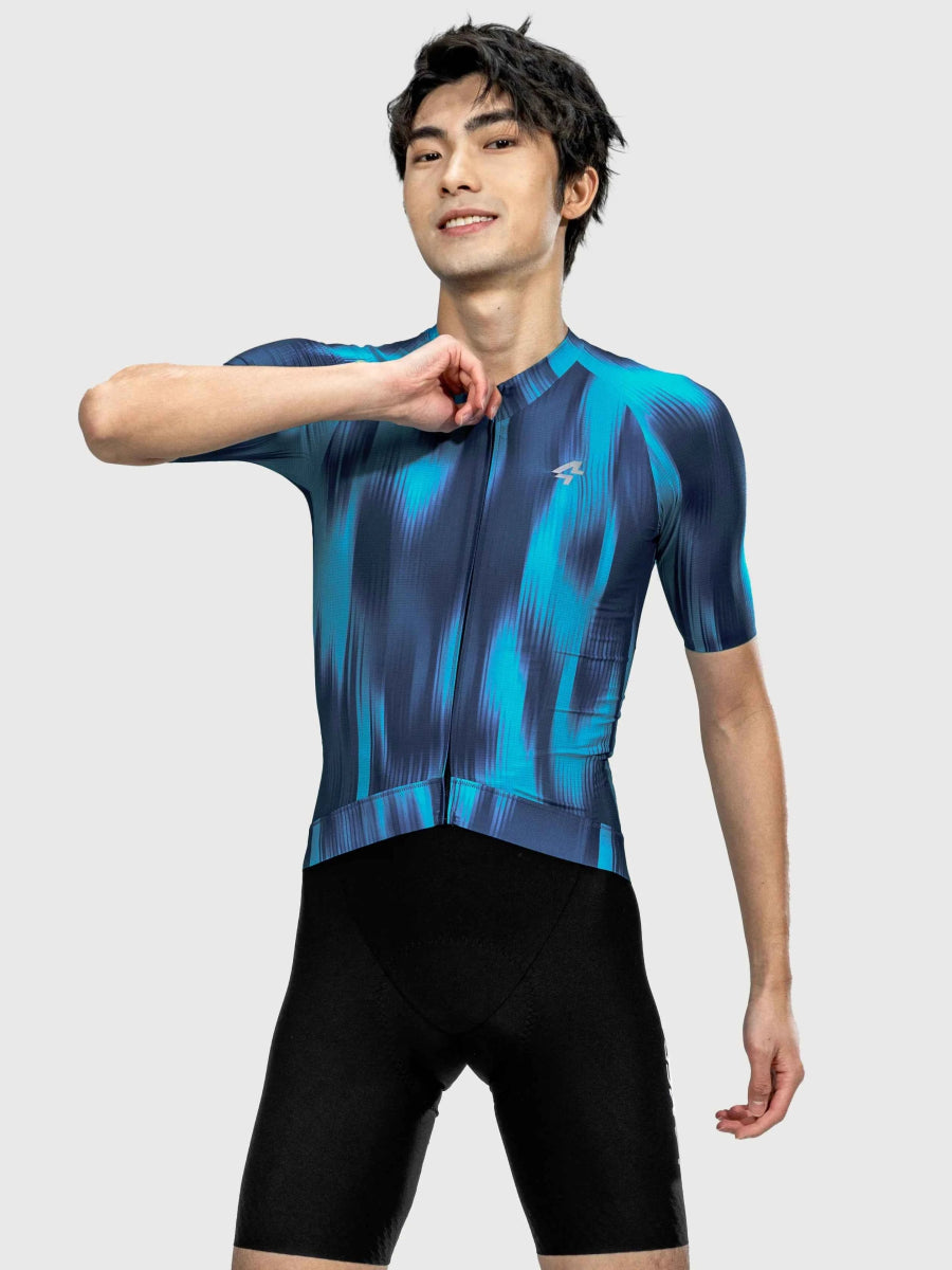 Silhouette Men Cycling Jersey Halo Blue