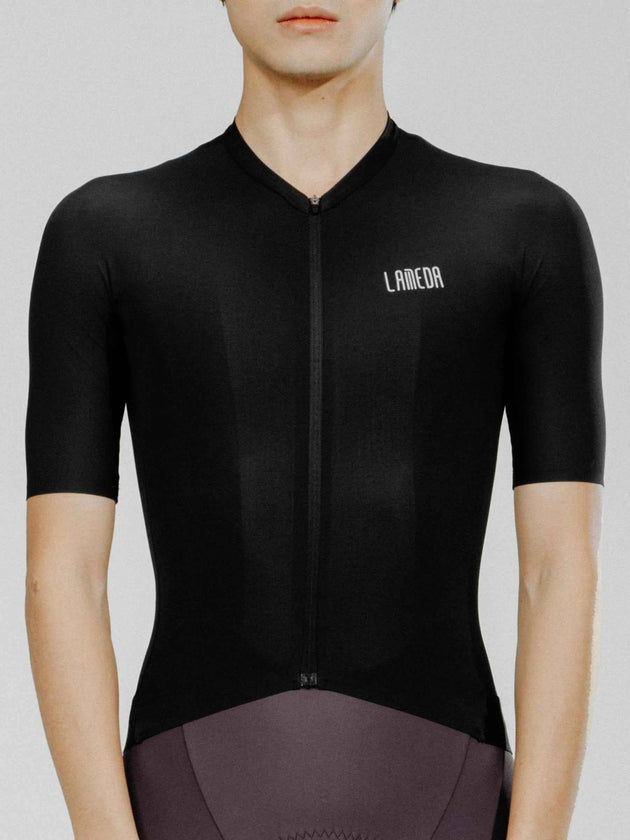 Silver Men's Cycling Jersey - Black